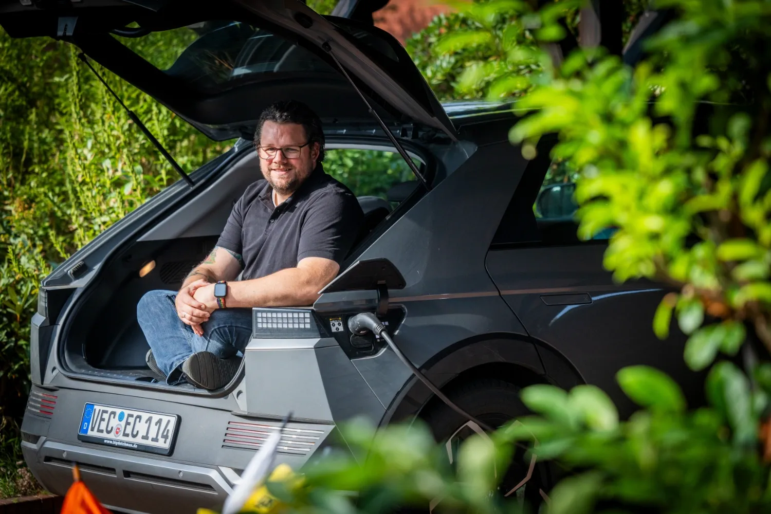 Bastian in his Hyundai IONIQ 5