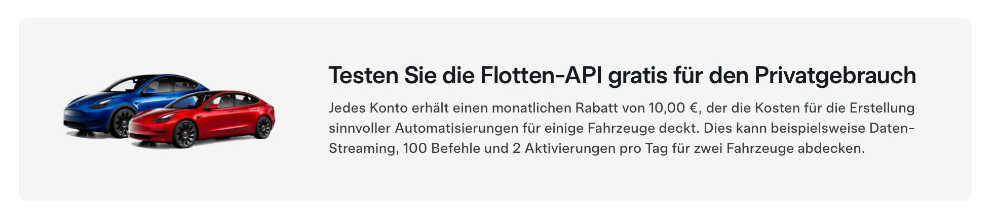 Tesla's API-Guthaben
